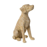 Basket Weave Pattern Sitting Dog