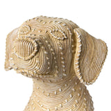 Basket Weave Pattern Sitting Dog