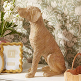 Basket Weave Pattern Sitting Dog