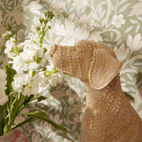 Basket Weave Pattern Sitting Dog