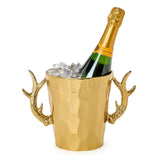Gold Stag Antlers Ice Bucket / Bottle Chiller