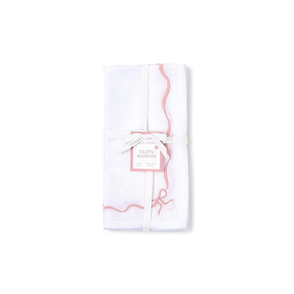 Holiday Bow-tiful Embroidered Bow Dinner Napkins