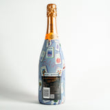 Pastel Blue Mahjong Champagne Bottle Wrap