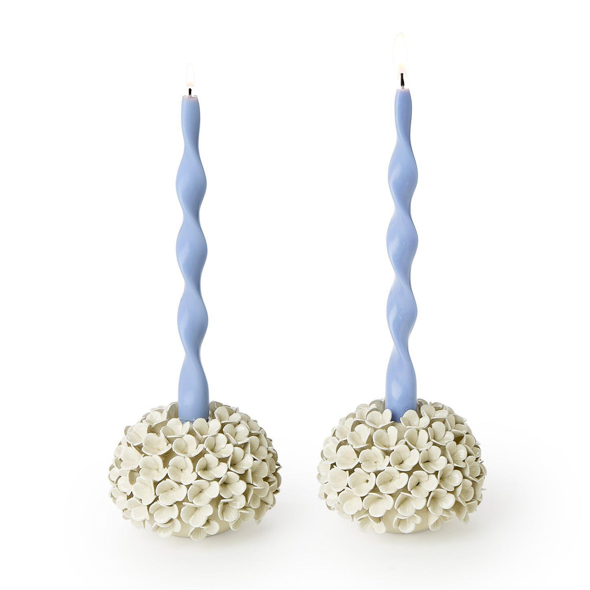 Hand-Crafted Hydrangea Flower Bud Vases / Taper Candle Holders