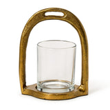 Horseshoe Tealight Candleholder with Removable Glass