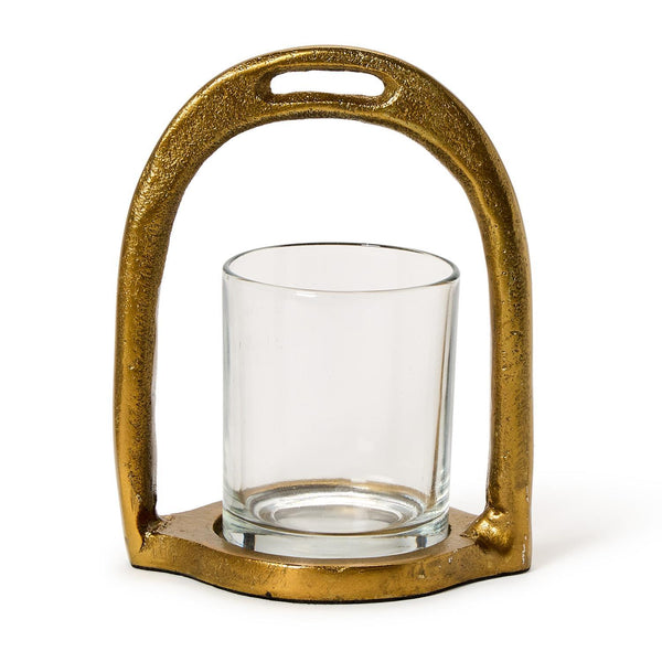 Horseshoe Tealight Candleholder with Removable Glass