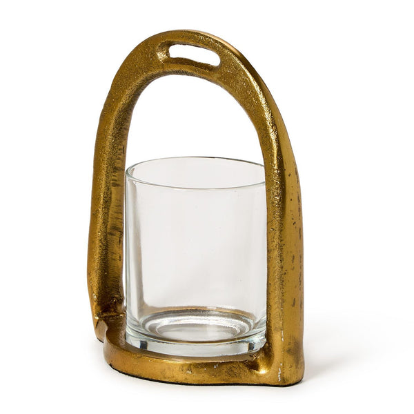 Horseshoe Tealight Candleholder with Removable Glass