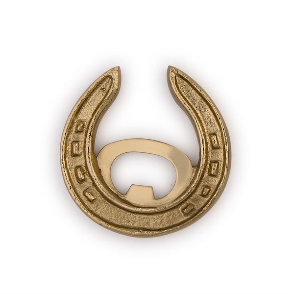 Gold Horseshoe Bottle Opener on Gift Card