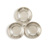 Silver Three Section Tidbit Condiment Serving Dish