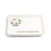 Mahjong trinket tray with saying