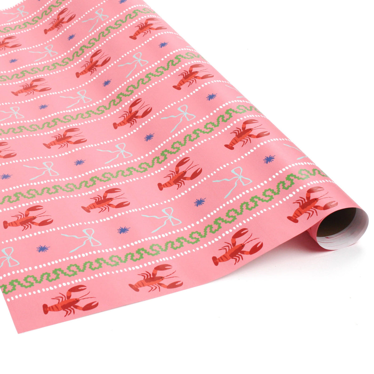 Ribbon and Lobster Pink Gift Wrapping Paper