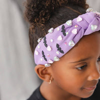 Bat Halloween Gemstone Headband - Kids Hair Accessories