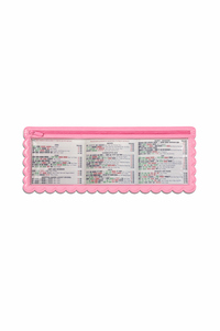 Splash-Proof Mahjong Card Holder for Pool Mahjong - Pink Scallops LARGE SIZE