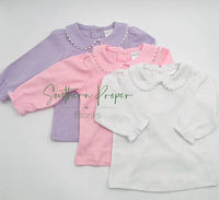 Shirt- Scalloped Collared LS