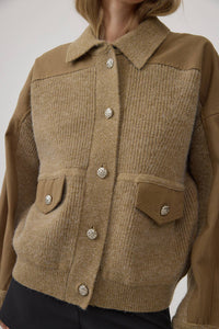 Denim Knit Combi Jacket - RJ1014