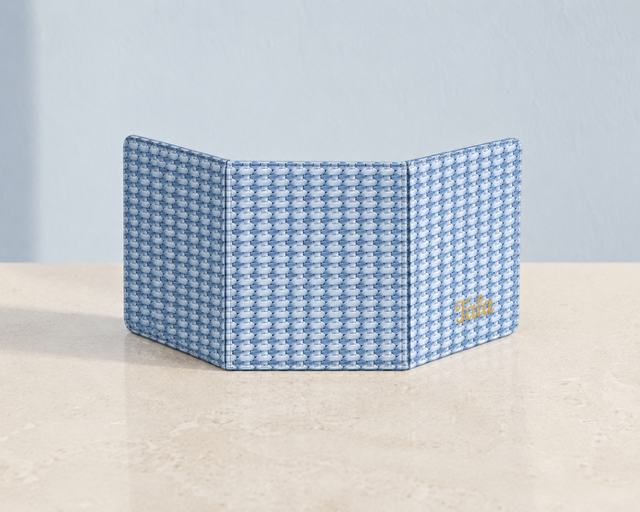 Mahjong Card Folio - Hydrangea Blue