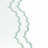 Double Scallop Embroidered Percale Euro Sham Pair