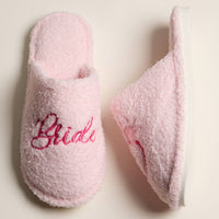 Bride and Ring Fuzzy Terry Slippers
