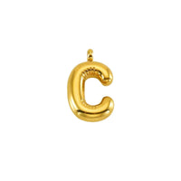 Puffy Gold Letter Pendant