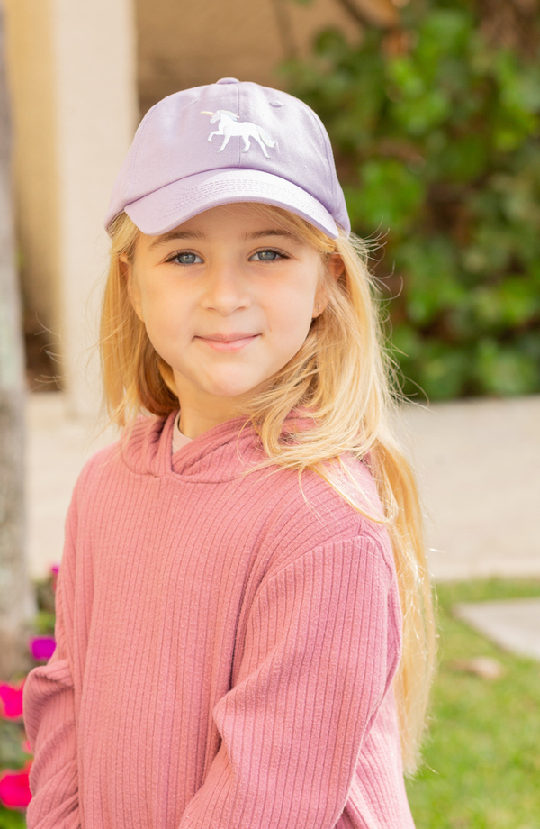 Rainbow Unicorn Bow Baseball Hat