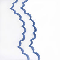 Double Scallop Embroidered Percale Euro Sham Pair