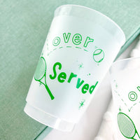 Over Served Tennis Frosted Cups