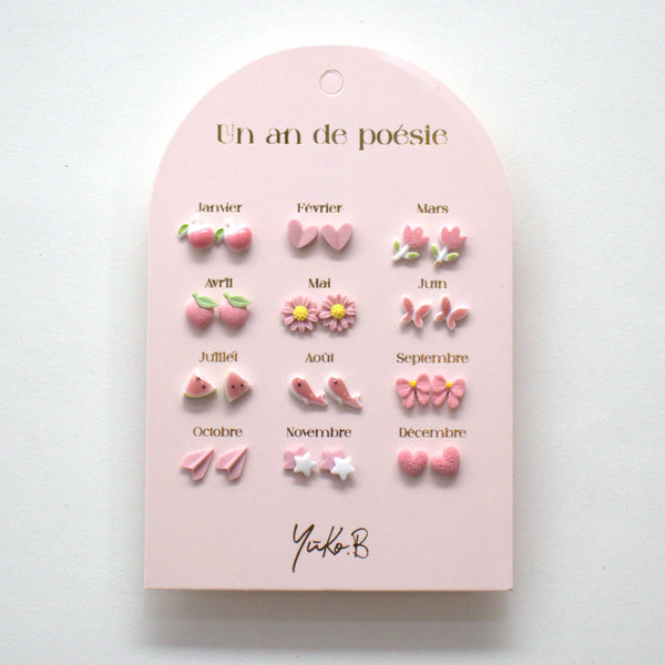 Stainless Steel Earrings - A Year of Pink Poetry