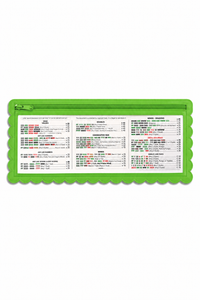 Splash-Proof Mahjong Card Holder for Pool Mahjong - Green Scallops LARGE SIZE
