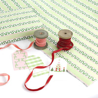 Green Stripe Gift Wrapping Paper | Green Gift Wrap