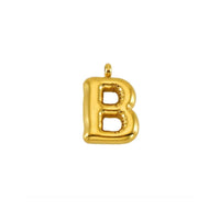 Puffy Gold Letter Pendant