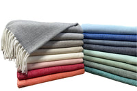 Fringed Herringbone Throws