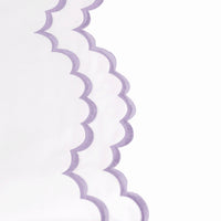 Double Scallop Embroidered Percale Euro Sham Pair