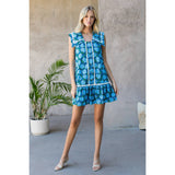 Sleeveless Flower Print Dress