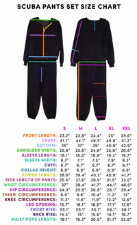 Black Scuba Pants Set Athletic Apparel