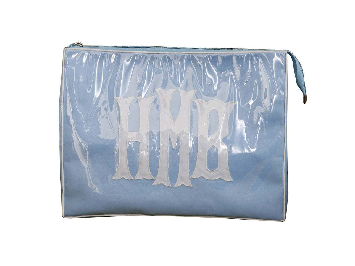 Lt Blue cosmetic bag