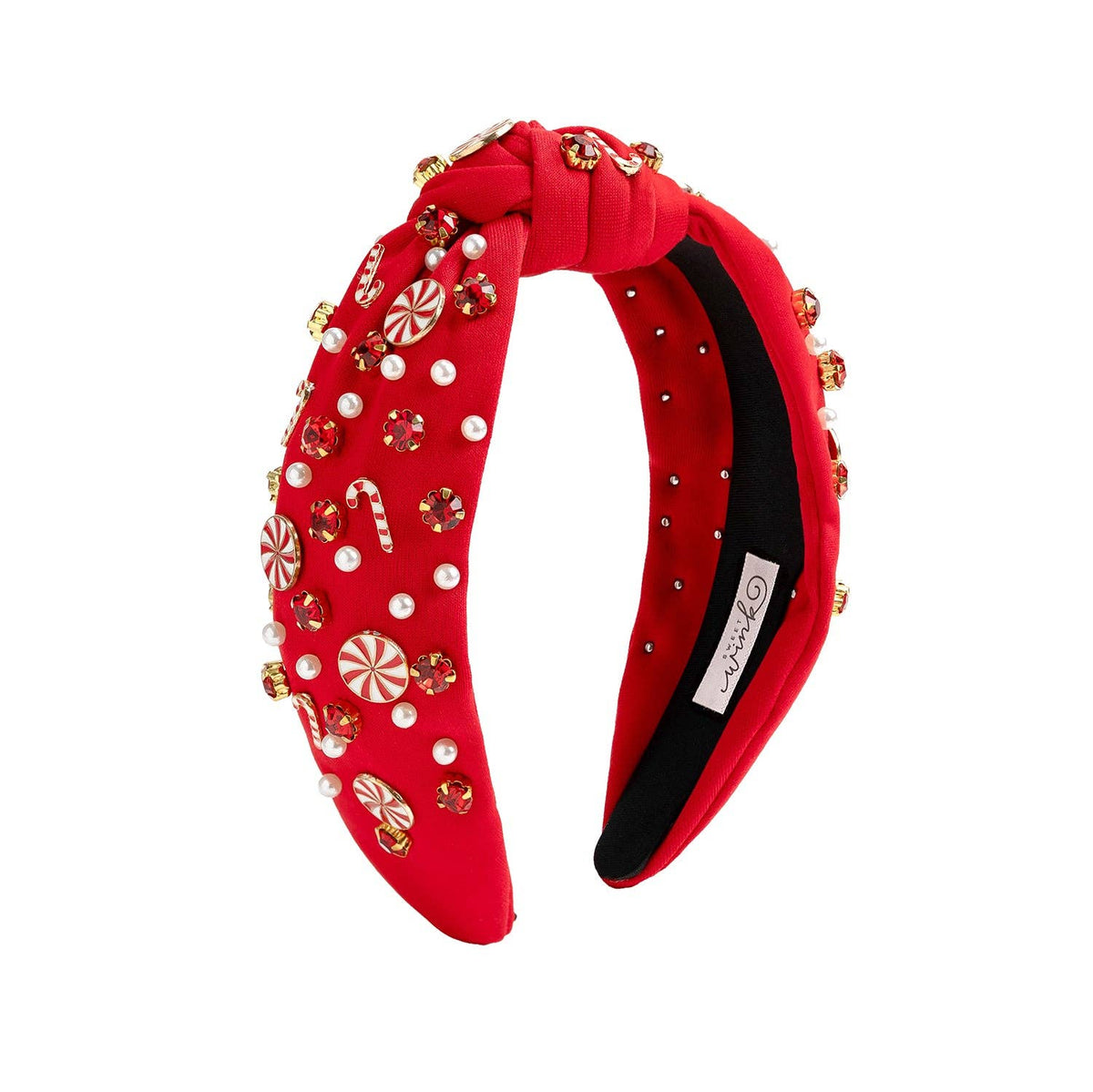 Candy Cane Swirl Christmas Gemstone Headband  - Kids Hair