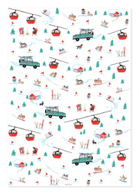 Ski Dogs Gift Wrap