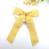 Rosewater Gingham Ribbon bow clips - 21 colors