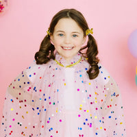 Pink Confetti Cape - Kids Dress Up Cape
