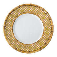 Caning Melamine Dinner Plate - Natural