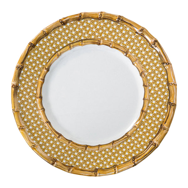 Caning Melamine Dessert/Salad Plate - Natural