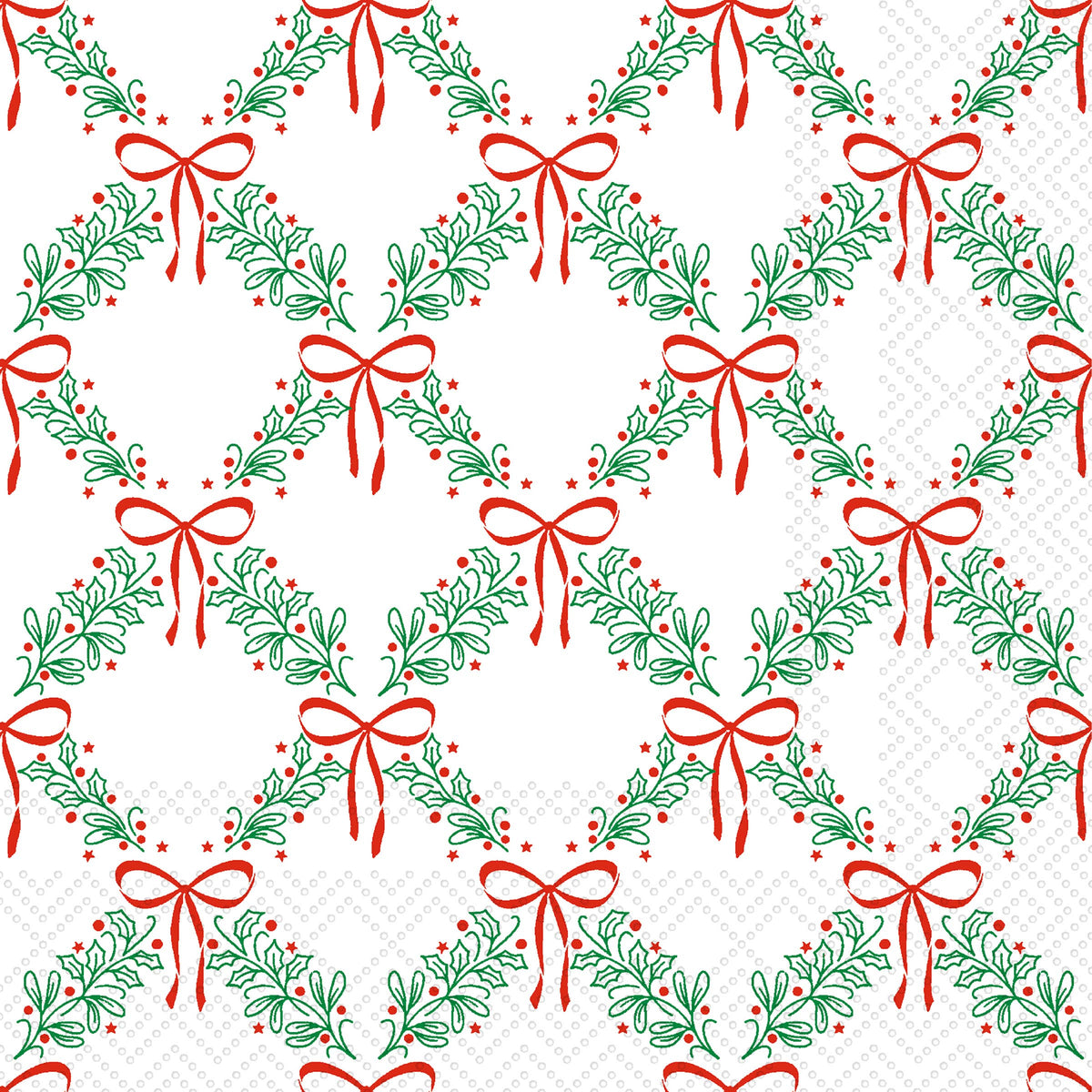 Paper Cocktail Napkins 20ct Madeleine Christmas