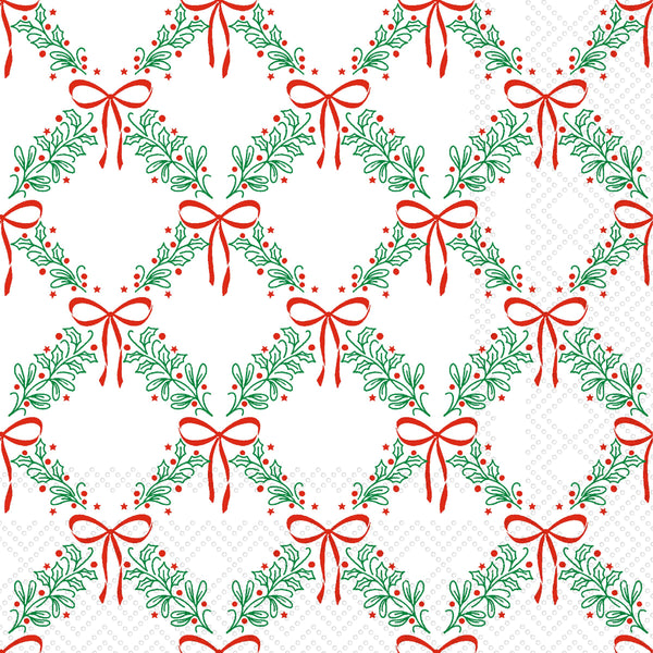 Paper Cocktail Napkins 20ct Madeleine Christmas
