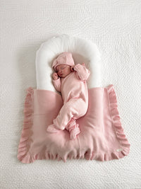 Classic Bow Beanie - Powder Pink