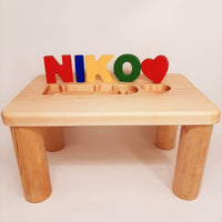 Personalized Puzzle Name Bench