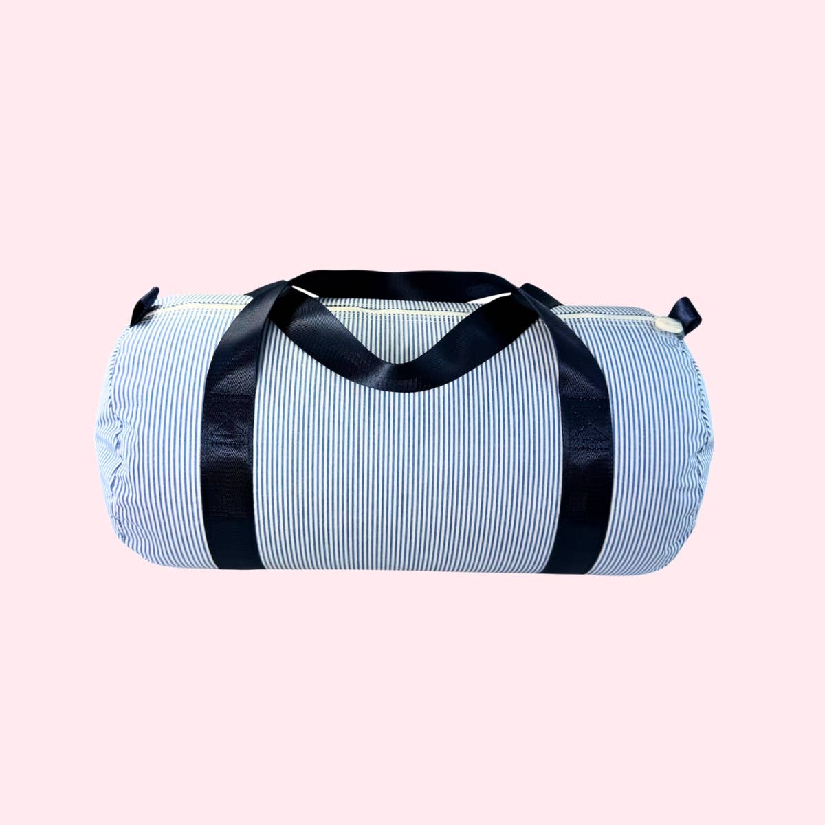 Navy Preppy Stripe ~WIPEABLE~ Baby Duffel | Mint