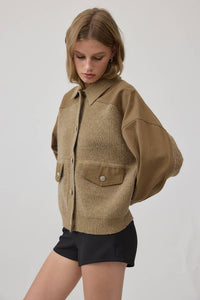 Denim Knit Combi Jacket - RJ1014