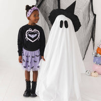 Sequin Bat Halloween Tutu Skirt - Kids Clothing