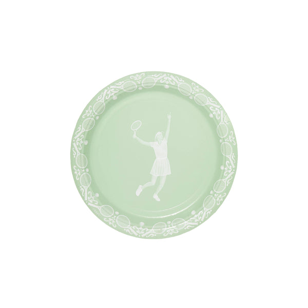 Tennis Jasperware Inspired Dessert Paper Plates - Set of 8
