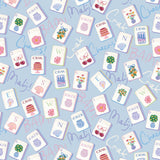 Pastel Blue Mahjong Champagne Bottle Wrap